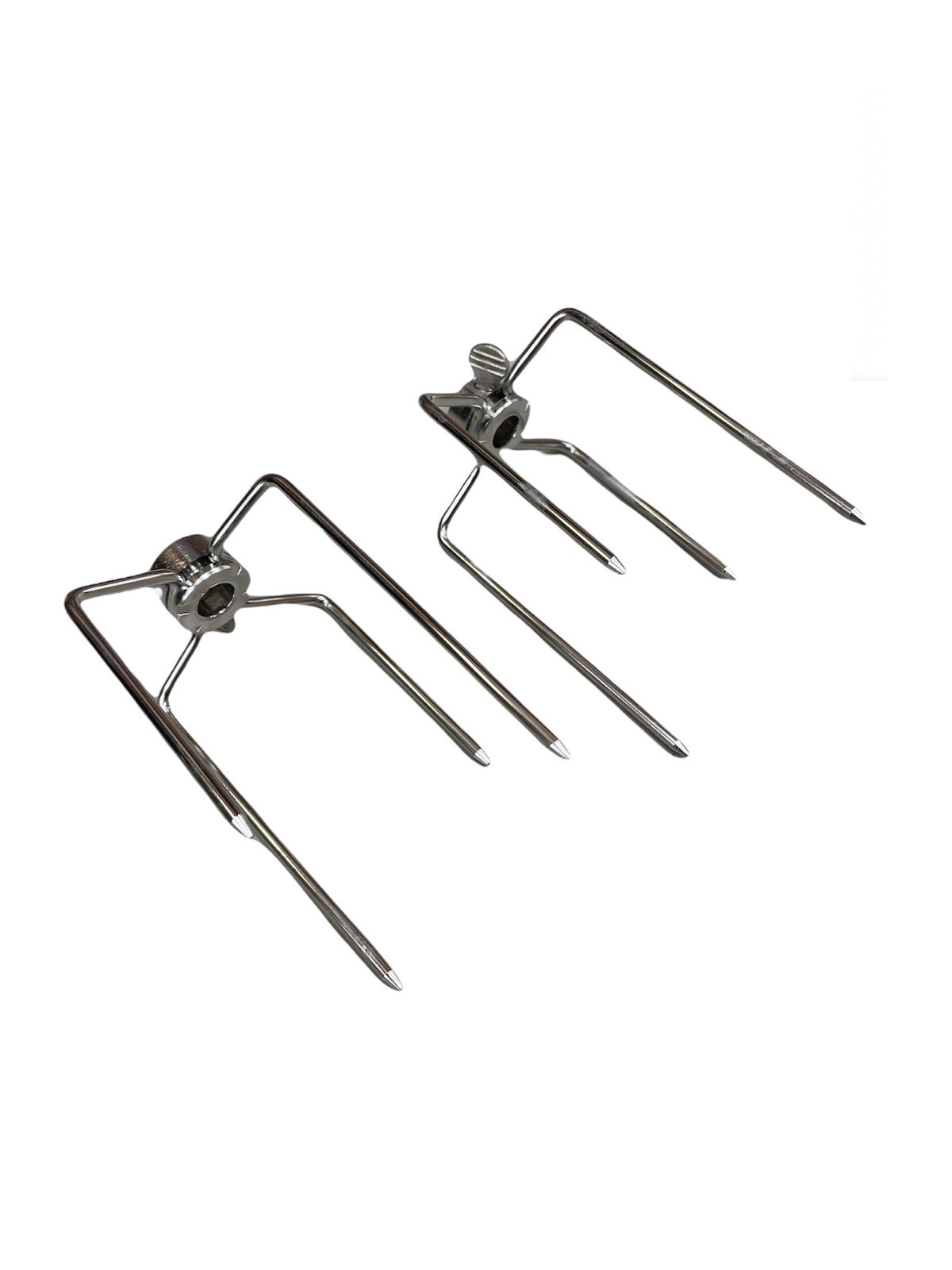Premium Stainless Steel Rotisserie Spit Forks for Gyro & BBQ - 2 Pack