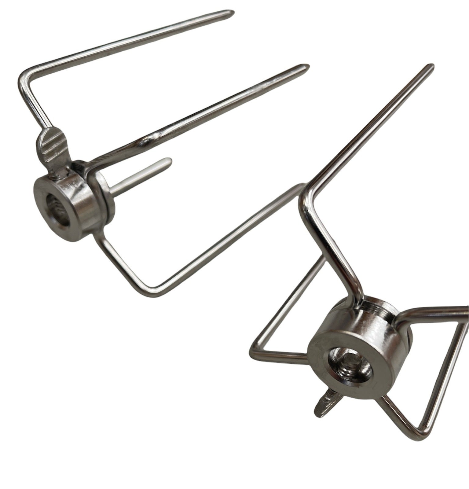 Premium Stainless Steel Rotisserie Spit Forks for Gyro & BBQ - 2 Pack