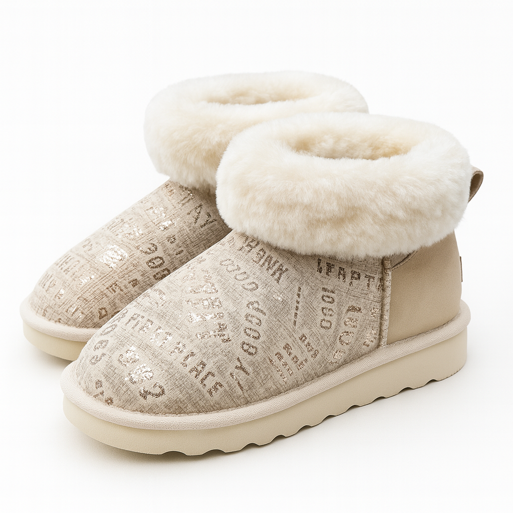 Premium Women's Gold Sand Australian Sheepskin Wool Mini UGG Boots Size 7