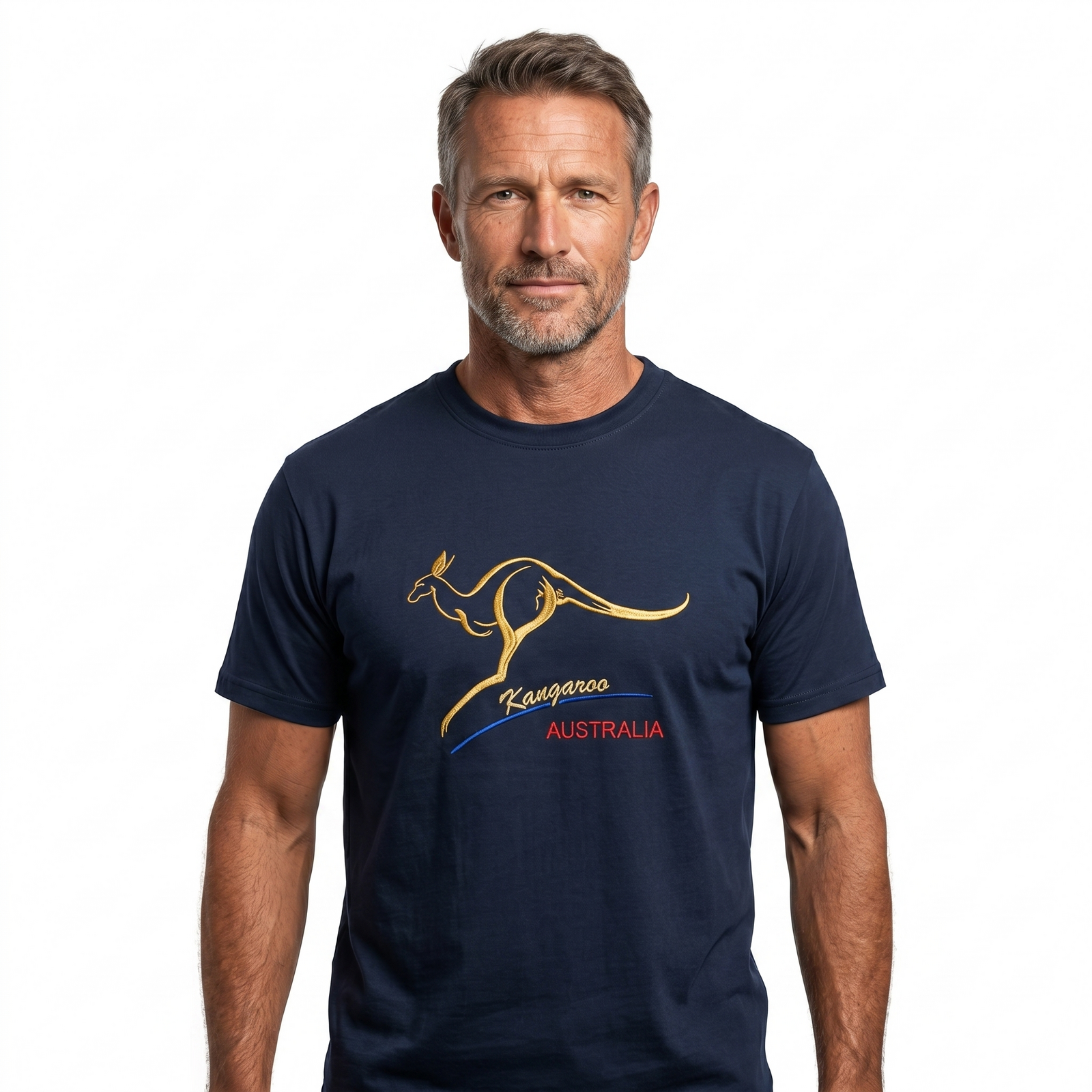 Premium Navy Adult Australia Kangaroo 100% Cotton T-Shirt XL