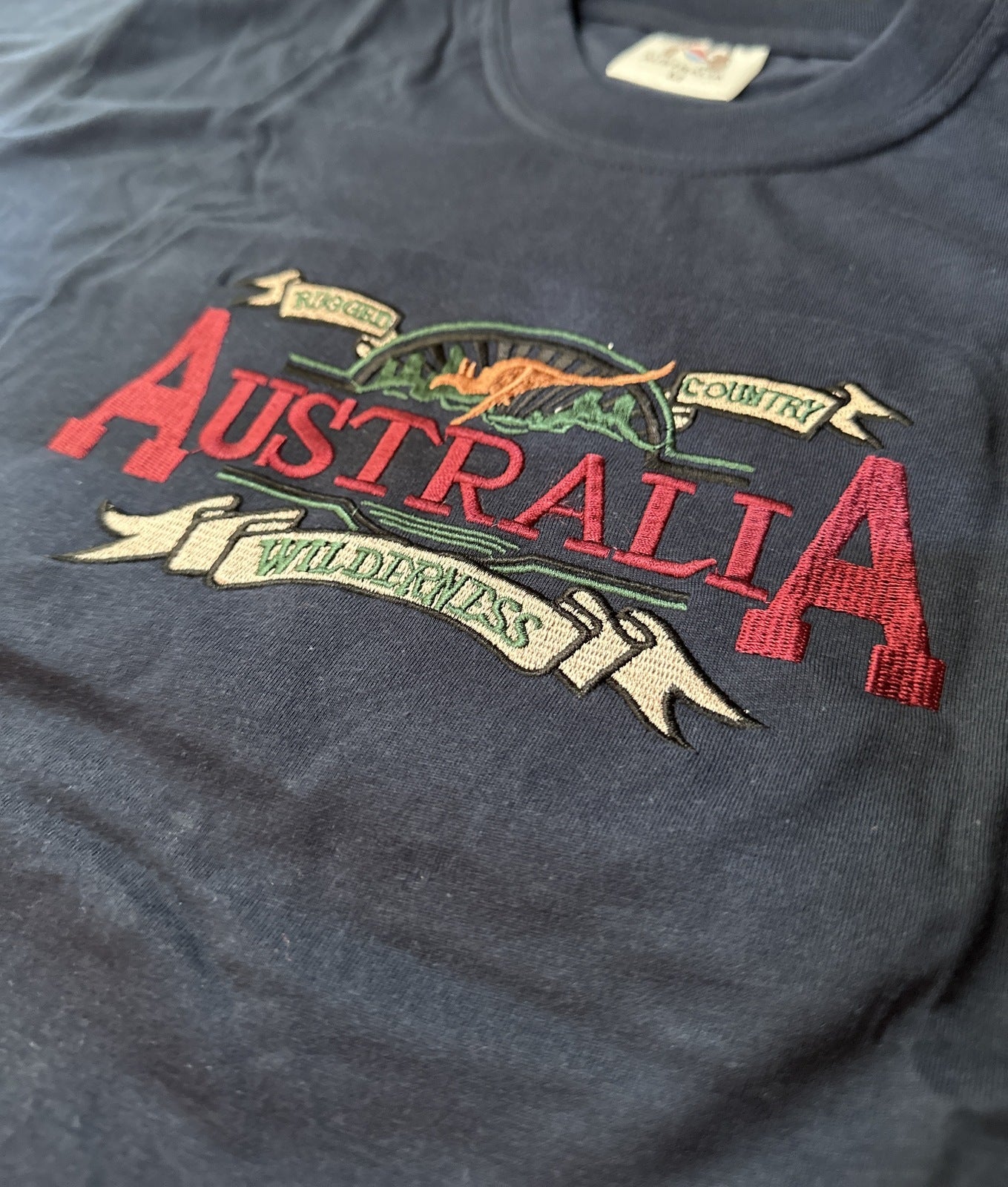 Mens Australia T-Shirt 100% Cotton Navy Blue - S, Perfect for Australia Day - SuperSaverAU - view 4