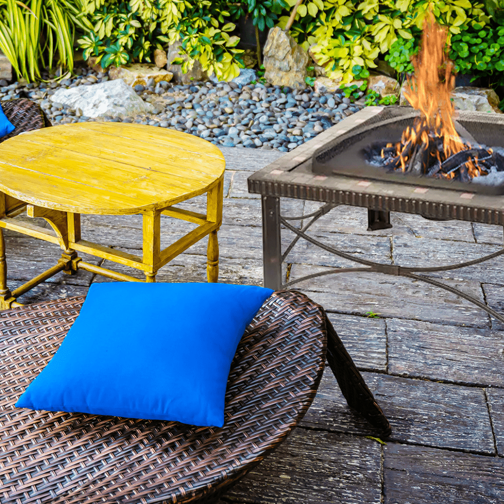 Premium Square Slate Tile Fire Pit – 30 Inch with Spark Guard