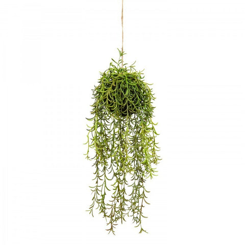 Premium Artificial Moss Ball Hanging Plant – Senecio 60cm