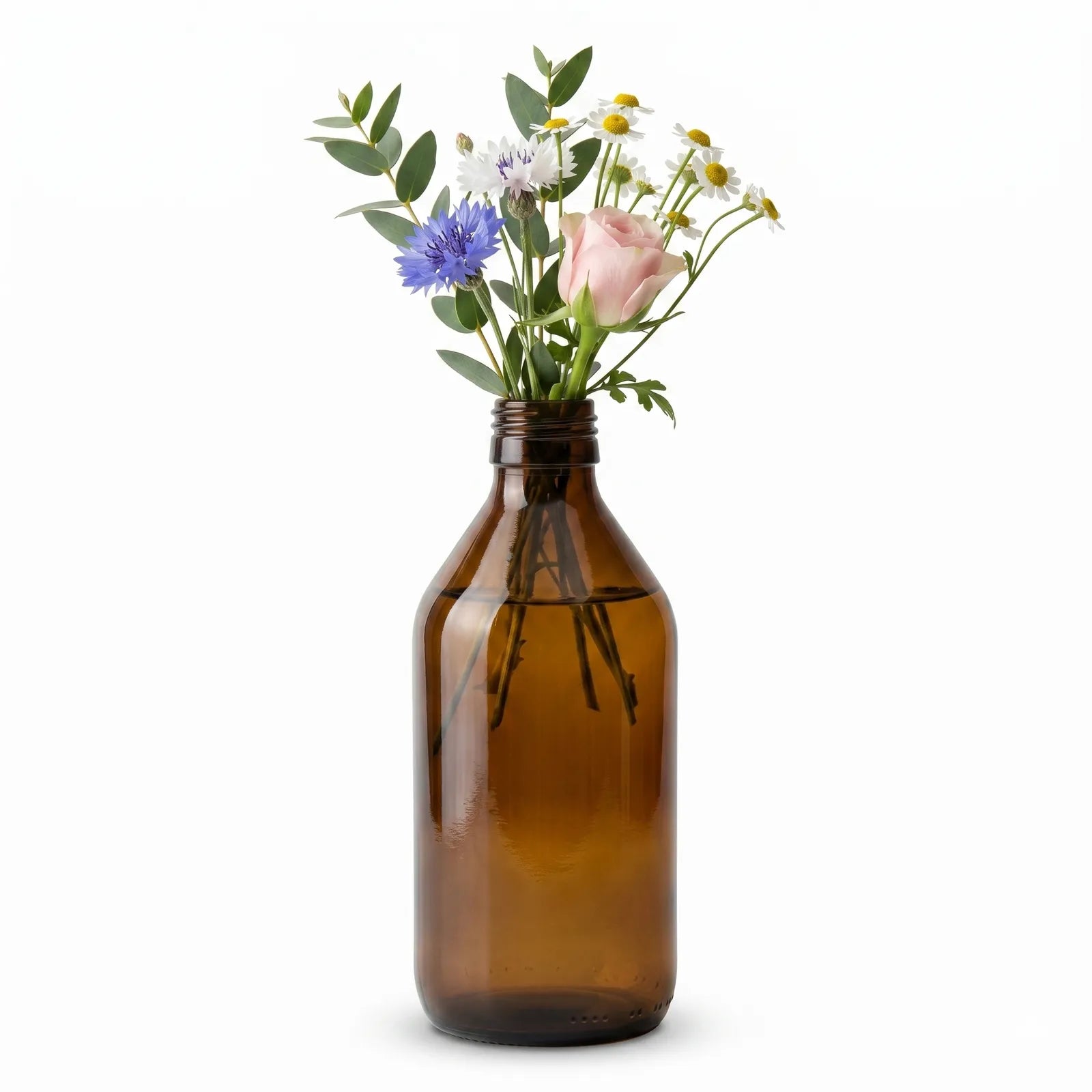 Premium Vintage Brown Glass Vase - 600ml