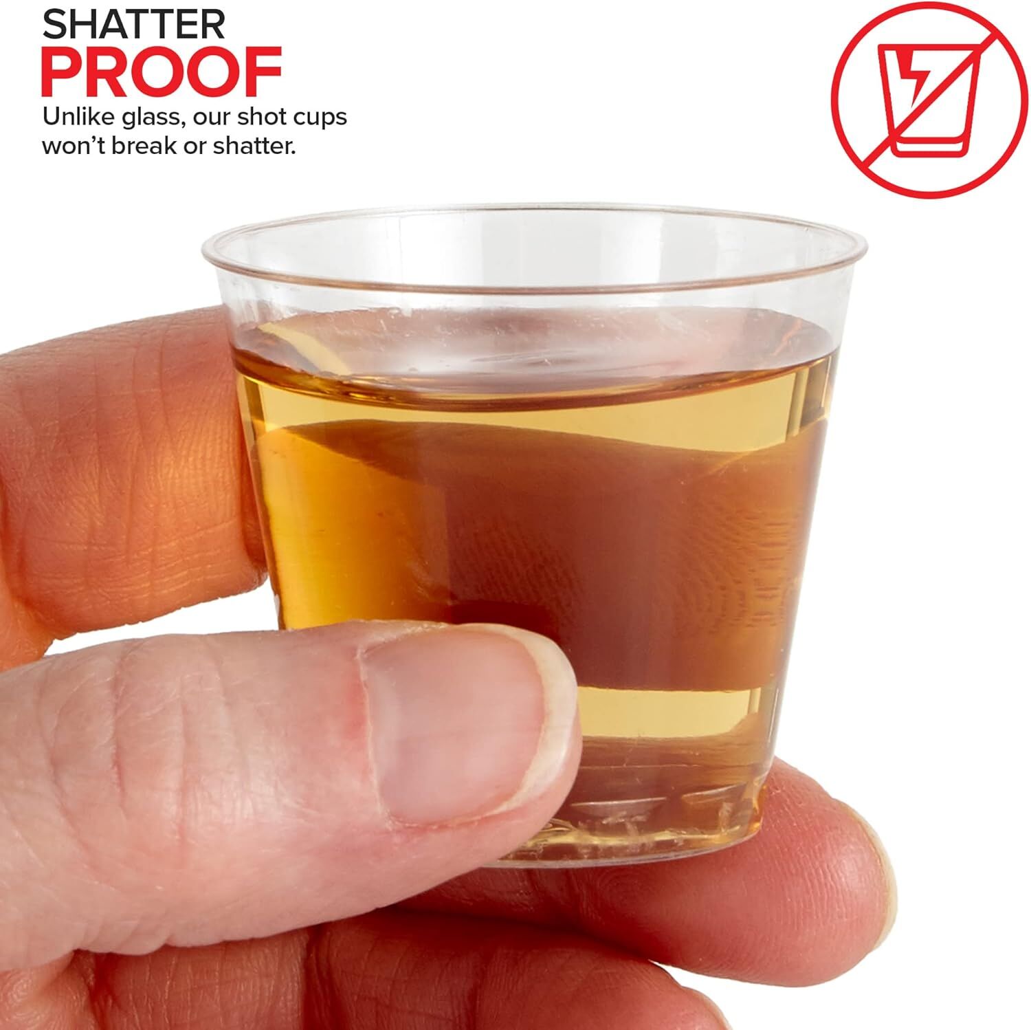 1080pcs 30ml Reusable & Disposable Plastic Shot Glasses Clear Cups Event Tastings Bulk - SuperSaverAU - view 3
