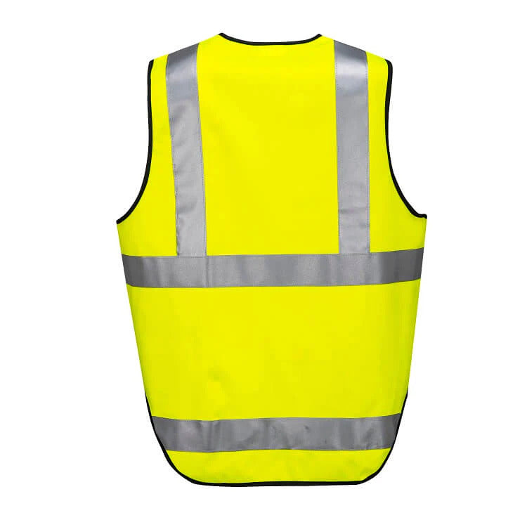 HUSKI Hi Vis Patrol Vest with 3M Reflective Tape - Yellow, XL