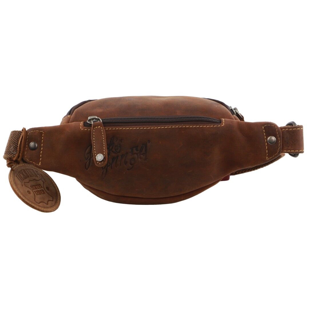 Jack's Inn Mudslide Leather Bumbag Waist Belt Bag - Cognac