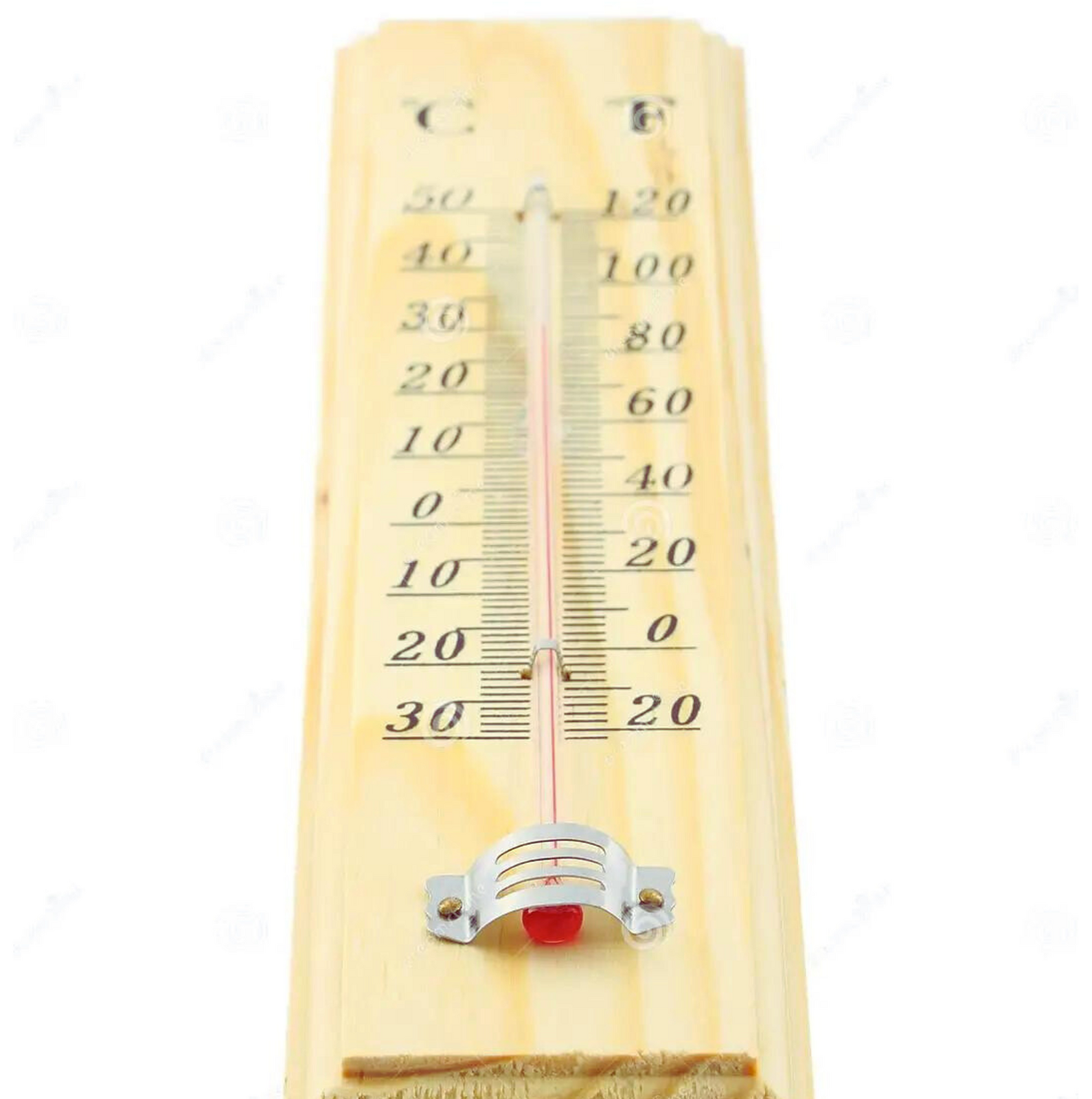 Premium Wooden Indoor Outdoor Wall Thermometer - 27cm