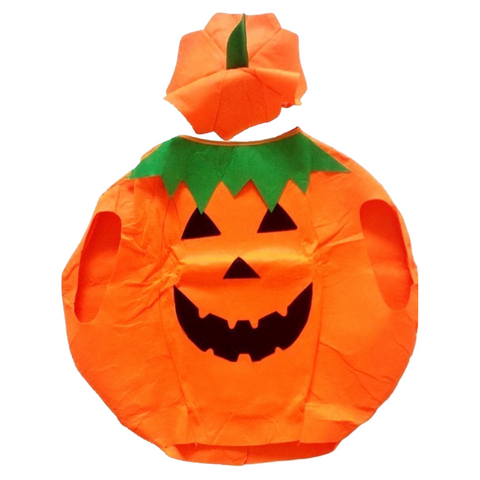KIDS PUMPKIN COSTUME Halloween Unisex Fancy Dress Up Party Orange Vegetable - SuperSaverAU - view 1