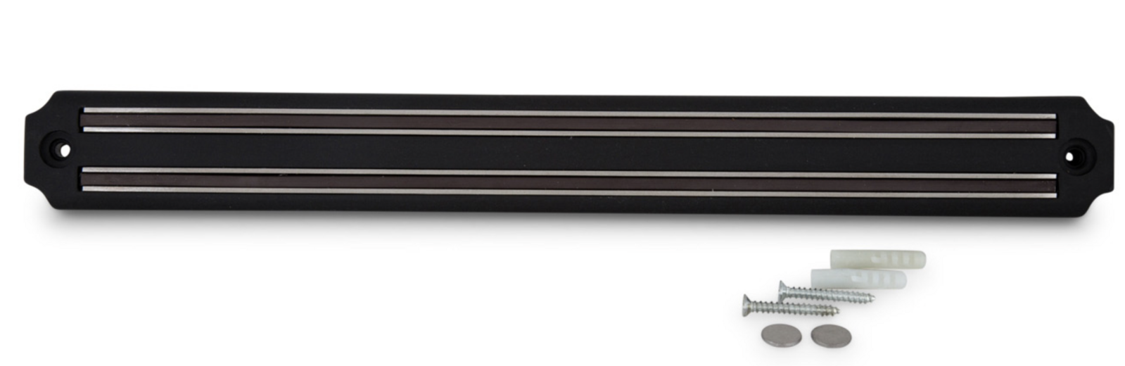 Premium Magnetic Knife Holder Wall Rack - Black, 35cm