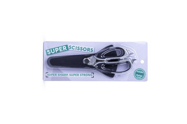 Premium 7 in 1 Multipurpose Kitchen Scissors with Magnetic Case - Black