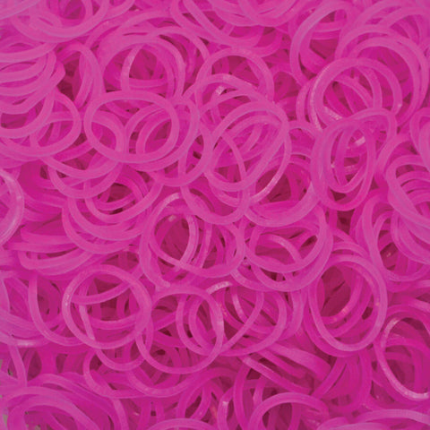 Premium Loom Bands Refill Kit with S Clips & Hooks - Plain Hot Pink, 4800 Pack