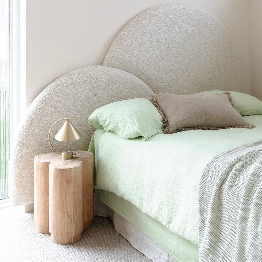 Premium Cotton Muslin Quilt Cover Set – Pastel Green Double