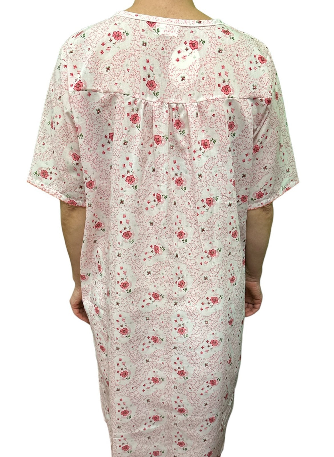 Premium Women's Pink 100% Cotton Short Sleeve Nightie Size 20