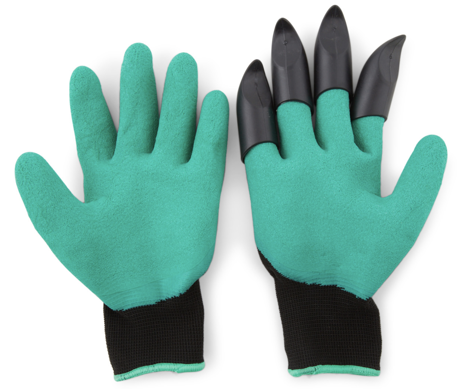 Garden Guru Waterproof Garden Gloves with Digging Claws - Green/Black
