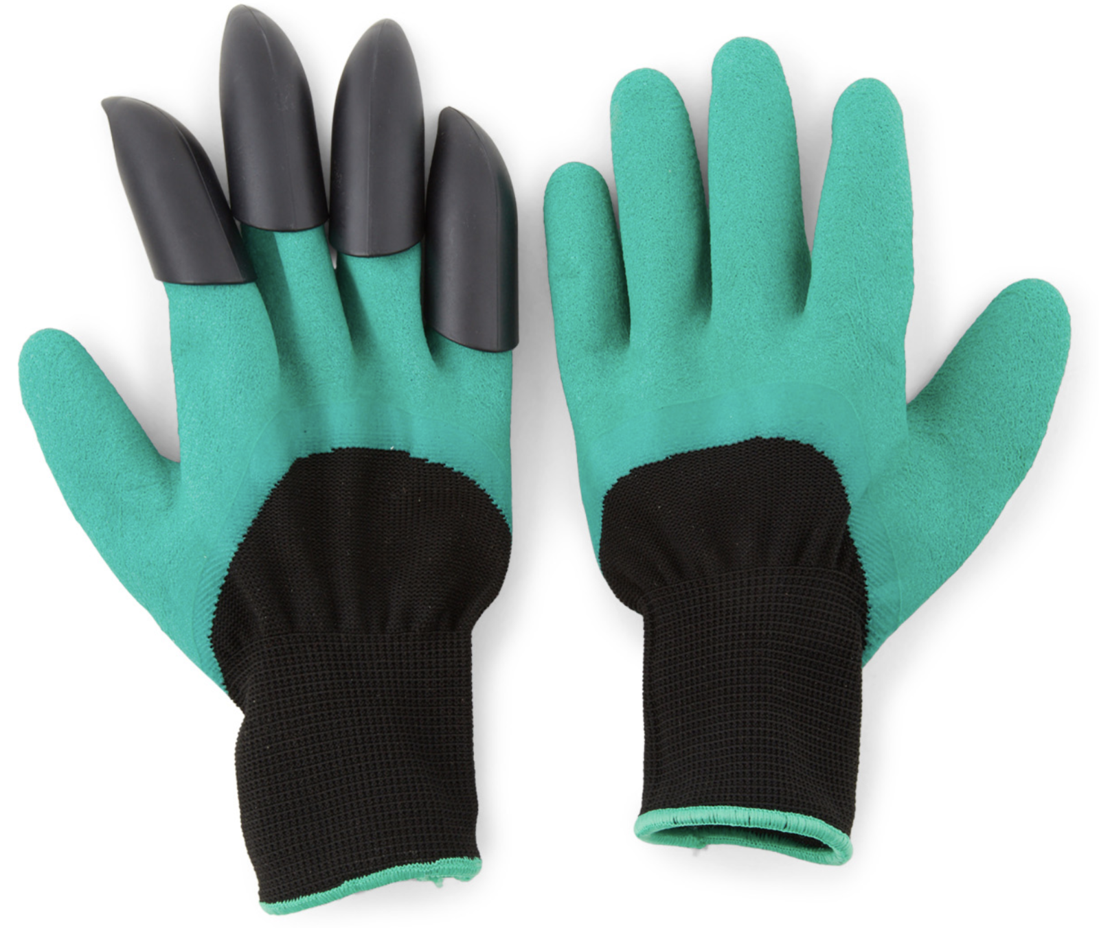 Garden Guru Waterproof Garden Gloves with Digging Claws - Green/Black