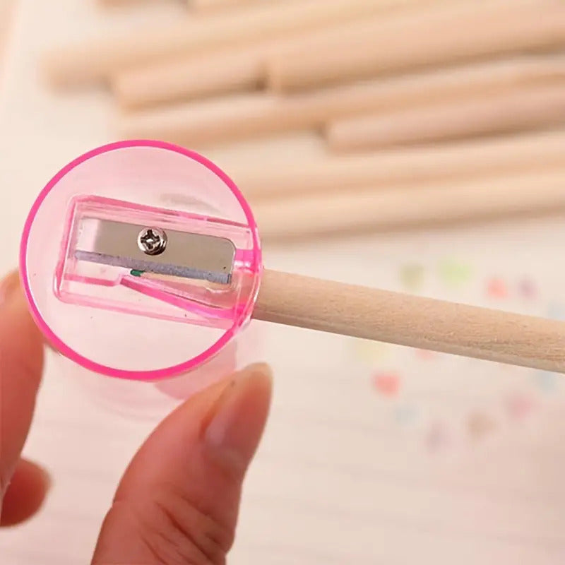 Premium Mini Colour Pencils with Sharpener Caps - 18 Piece
