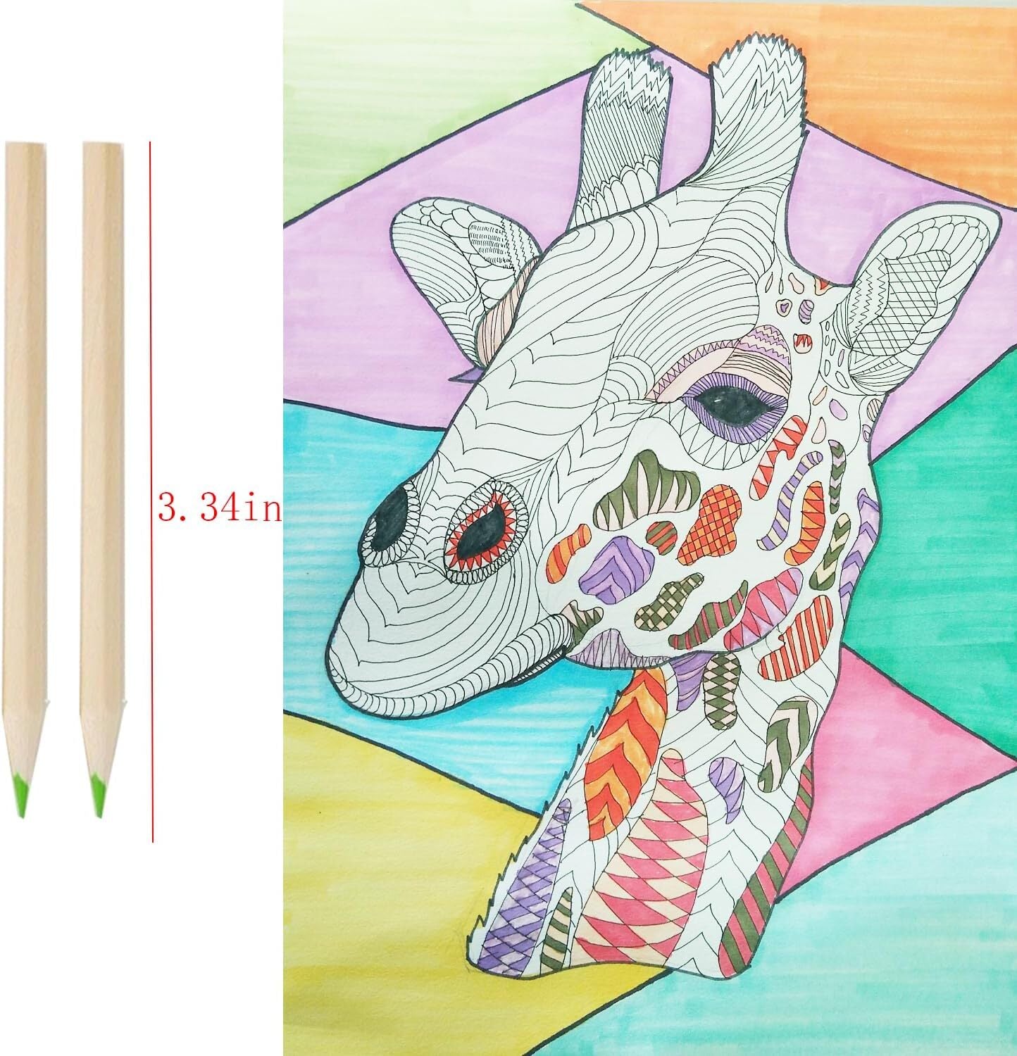 Premium Mini Colour Pencils with Sharpener Caps - 18 Piece