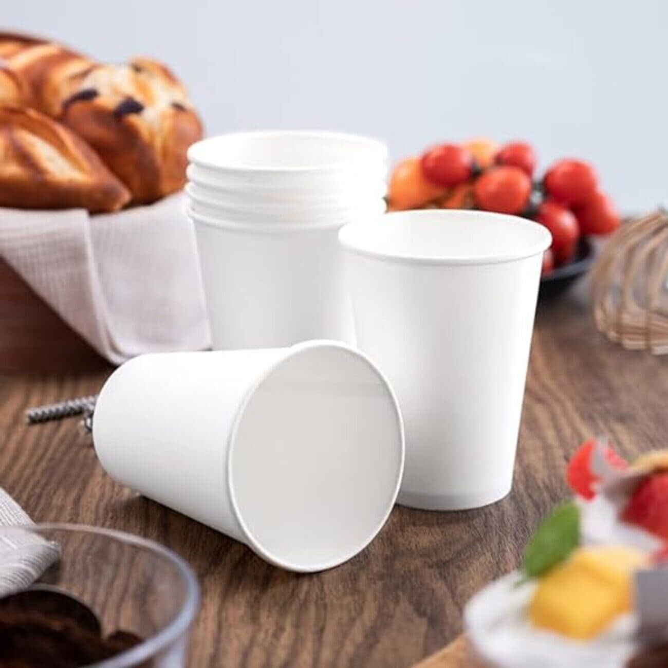 1000pcs 6oz Premium White Paper Coffee Takeaway Cups Bulk - SuperSaverAU - view 6