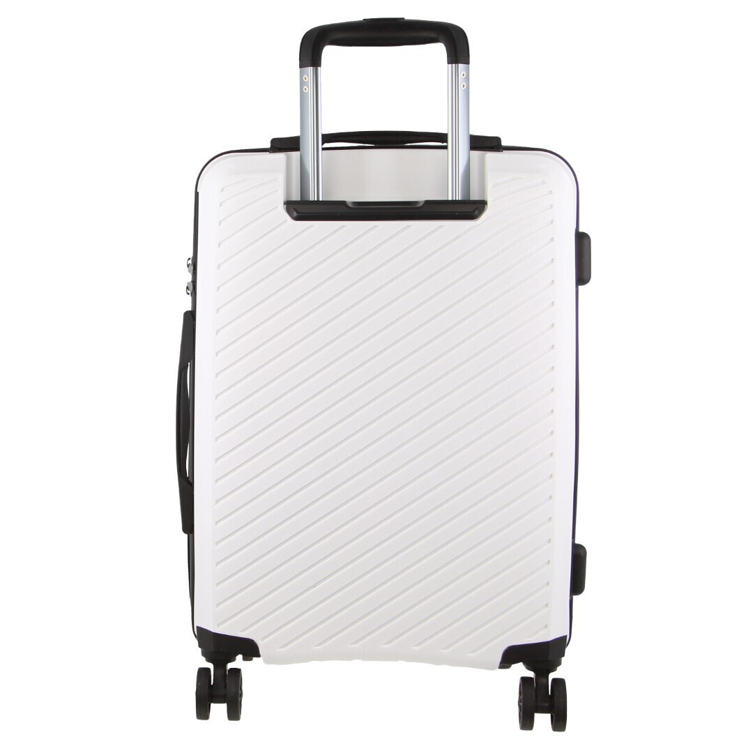 Pierre Cardin x Milleni 3 Piece Hardshell Luggage Set - Burgundy/White