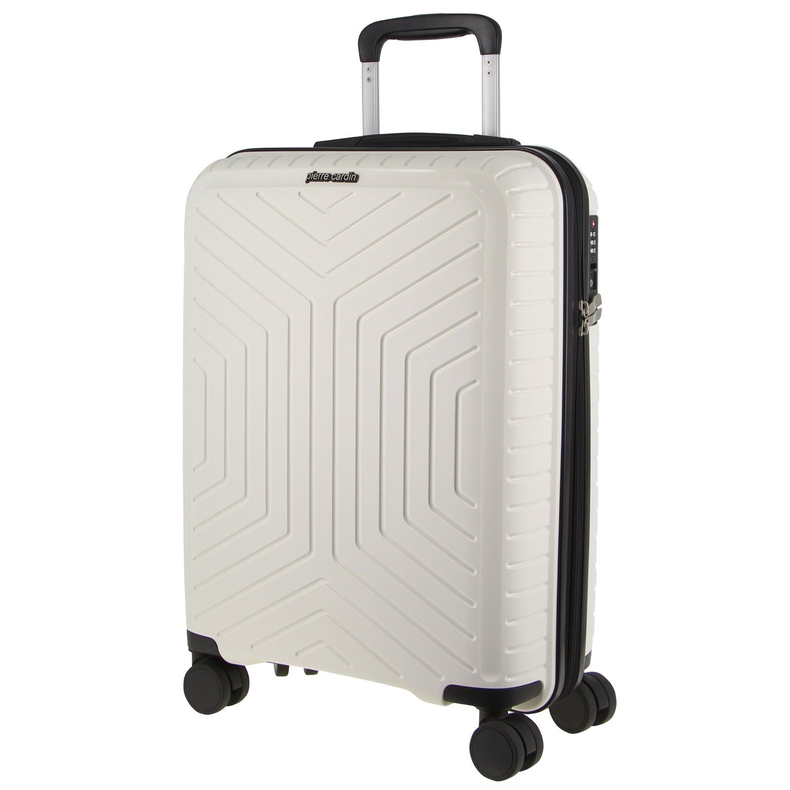 Pierre Cardin Large Hard-Shell Suitcase with TSA Lock - White 76cm, 139L