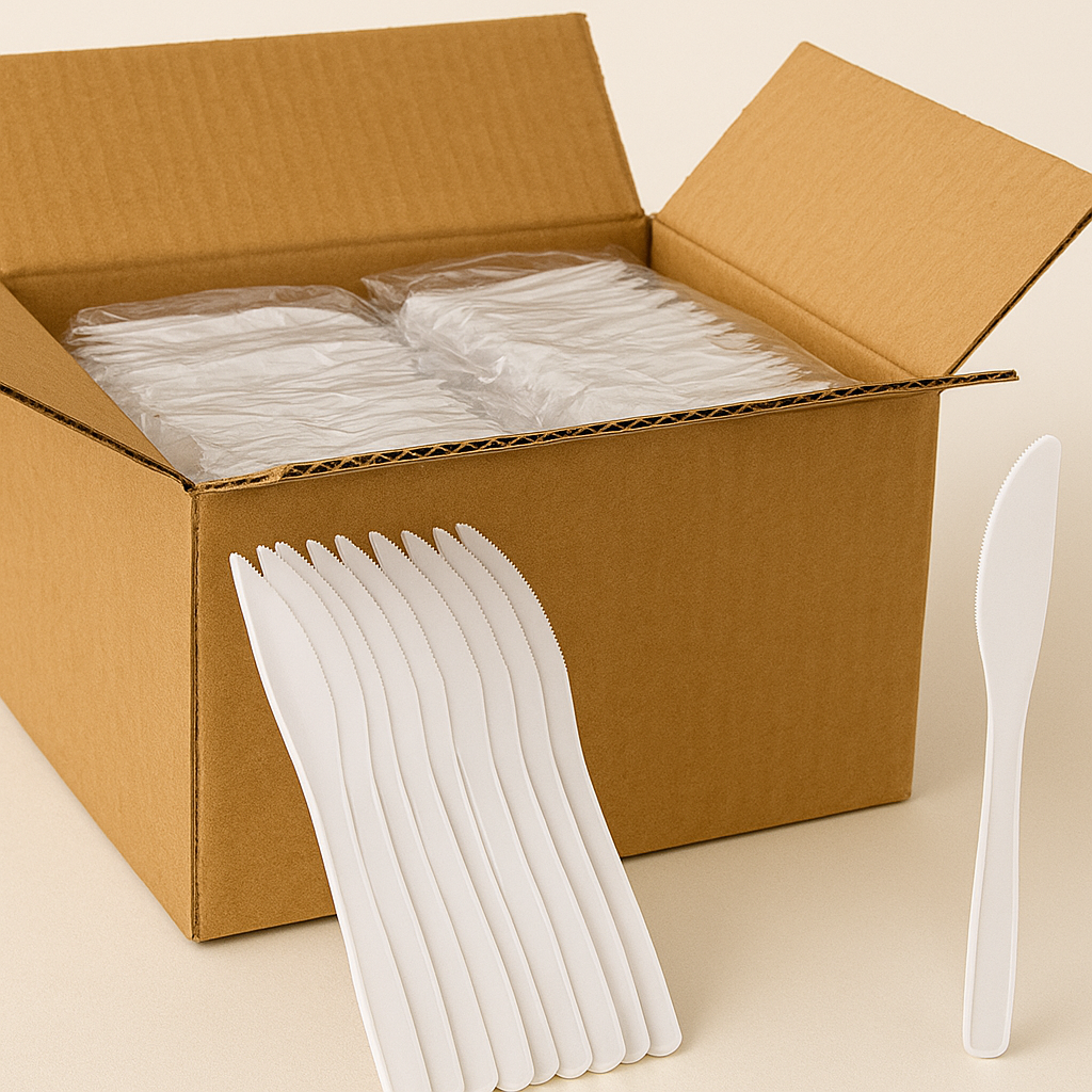 1200x Reusable Plastic Knives Cutlery Bulk BPA Free Extra Strong - SuperSaverAU - view 1