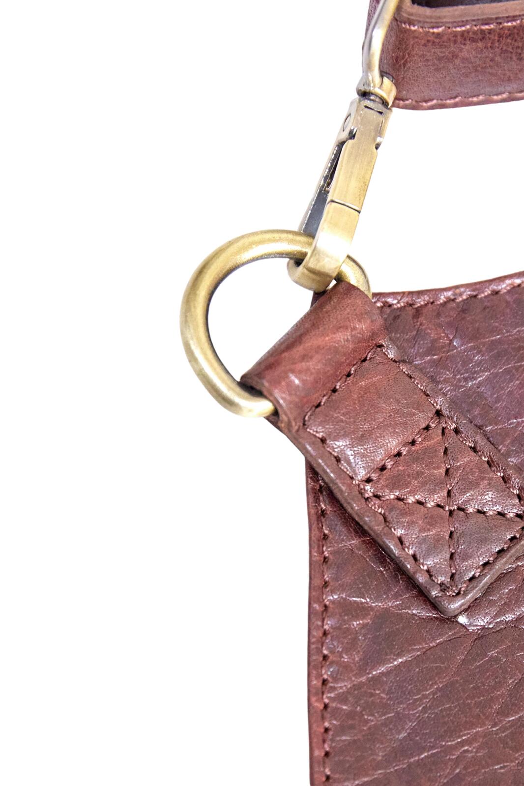 Pierre Cardin Professional Leather Apron with 2 Front Pockets - Chestnut