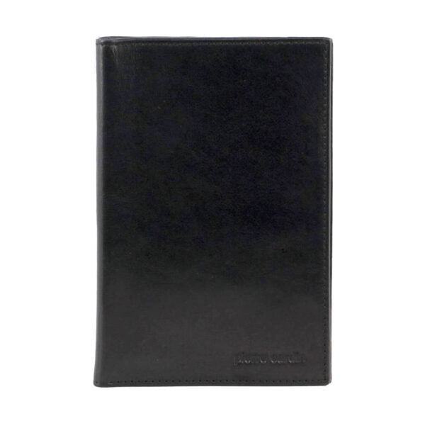 Pierre Cardin Leather Passport Travel Wallet with RFID Protection - Black