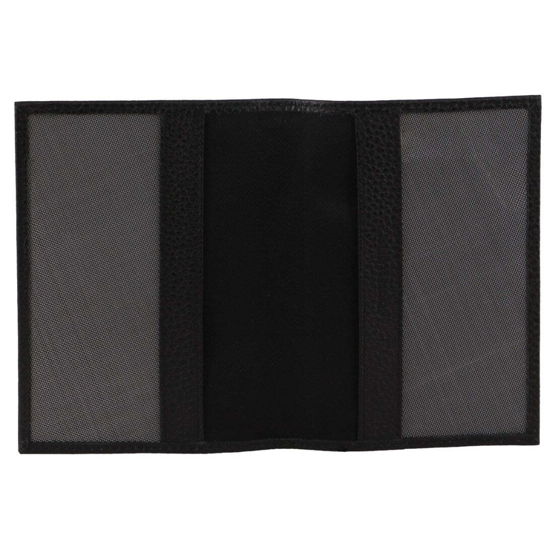 Pierre Cardin Slim Leather Passport Cover with RFID Protection - Black