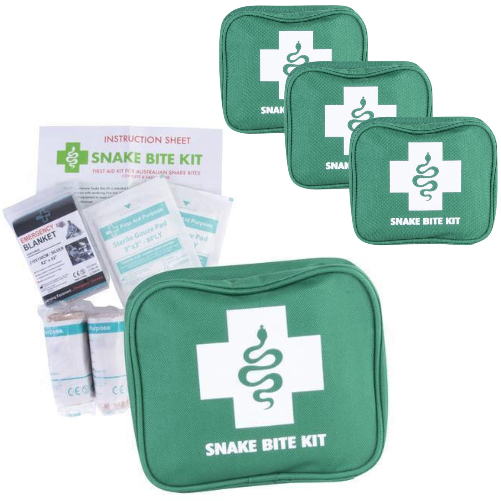 Premium Australian Snake Bite First Aid Kit 9-Piece 3 Pack ARTG Registered