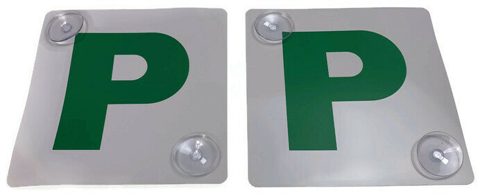 Premium NSW Green P Plates with Suction Cups 2 Pack