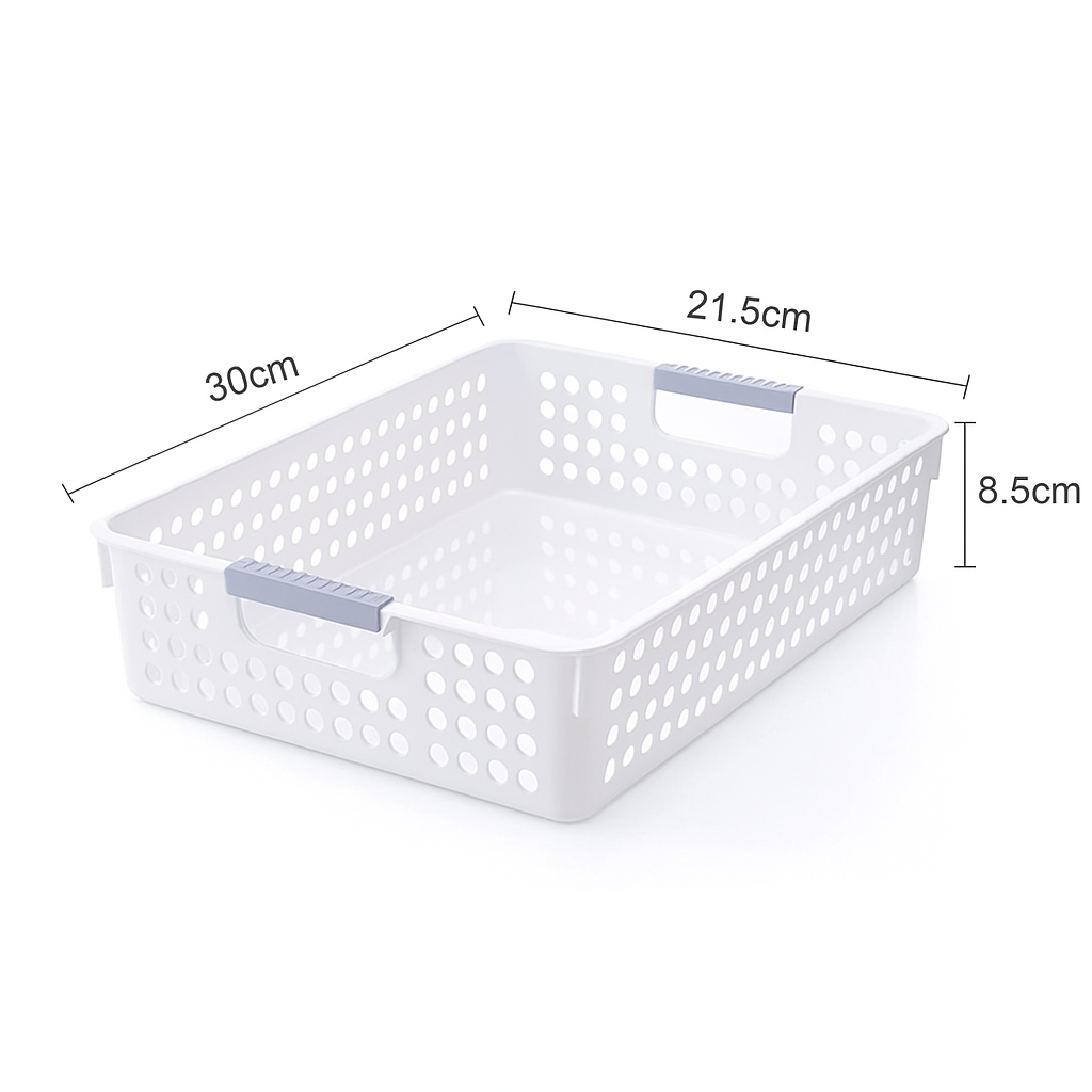 Premium Plastic Storage Baskets – 30 x 21.5 x 8.5cm, 36 Pack