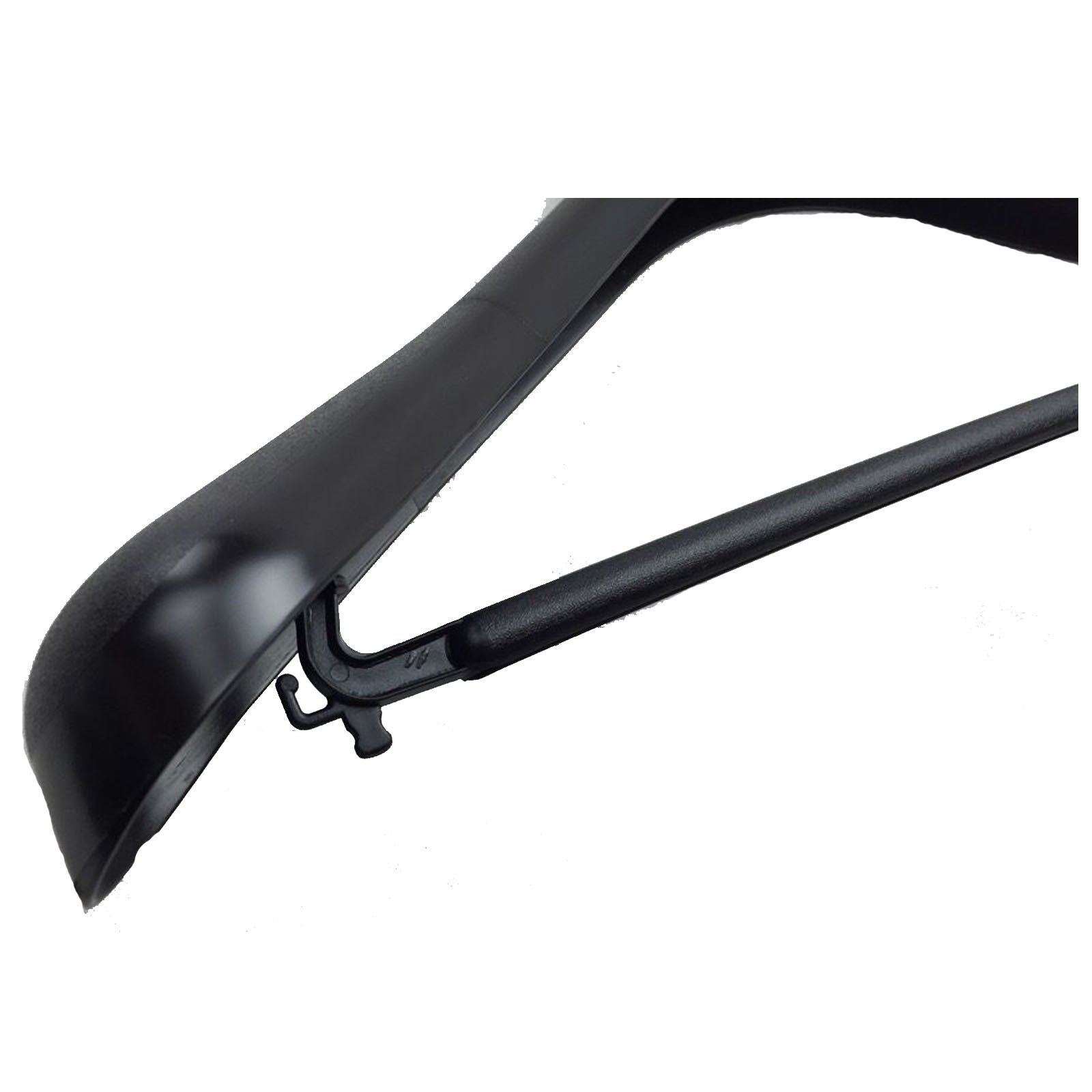 Premium Non-Slip Suit Hangers with Pants Bar - Black, 3 Pack