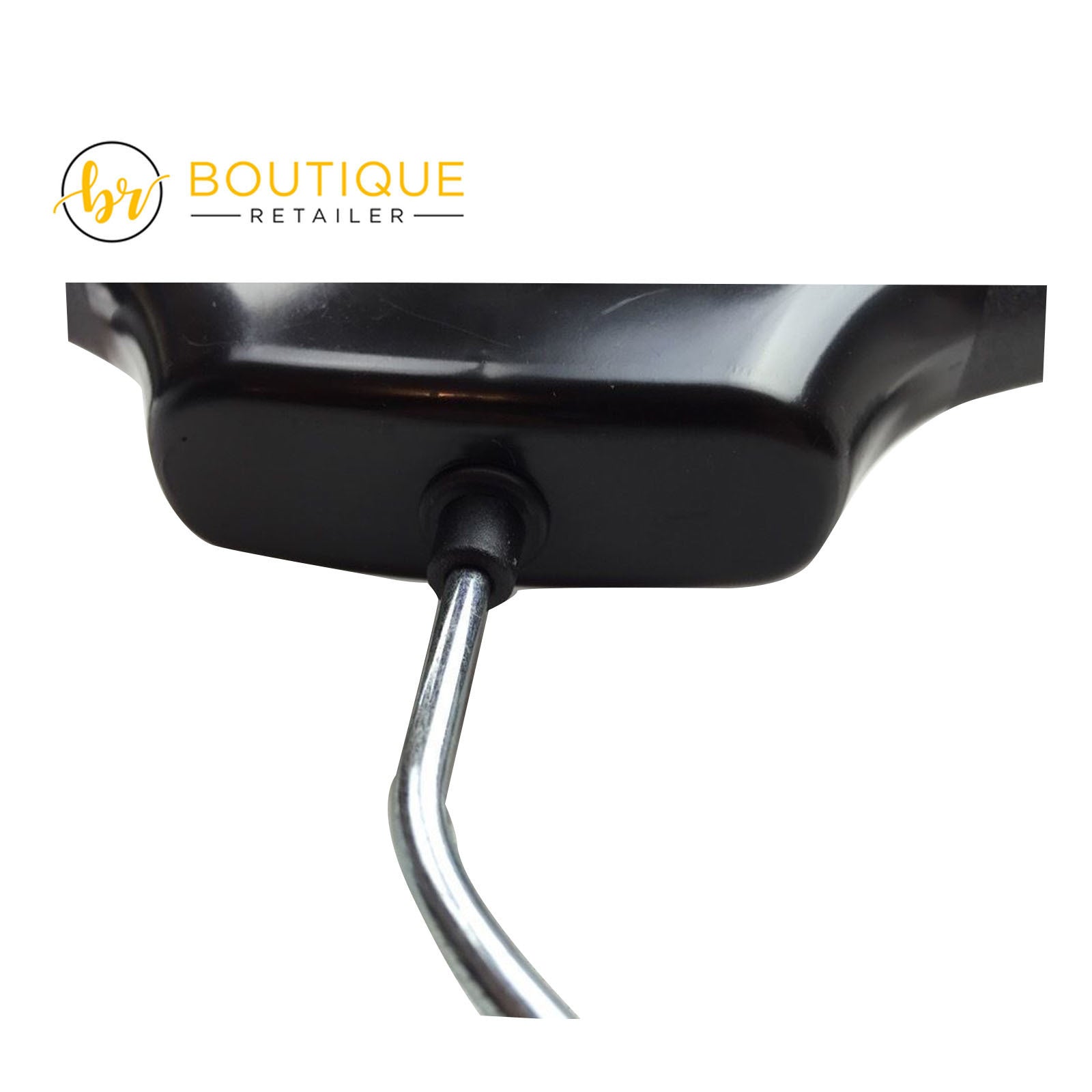 Premium Non-Slip Suit Hangers with Pants Bar - Black, 3 Pack
