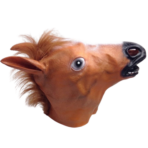 Horse Head Face Mask Halloween Latex Rubber Costume Party - One Size - SuperSaverAU - view 3