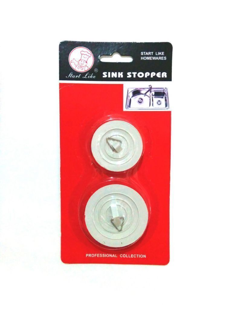 Premium Bath & Sink Plugs with Chrome Rubber Finish - 4 Pack