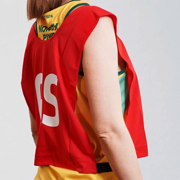 7pcs Set of Summit Netball Bibs Senior Team Pack Bulk Net Ball - Red Colour - SuperSaverAU - view 8