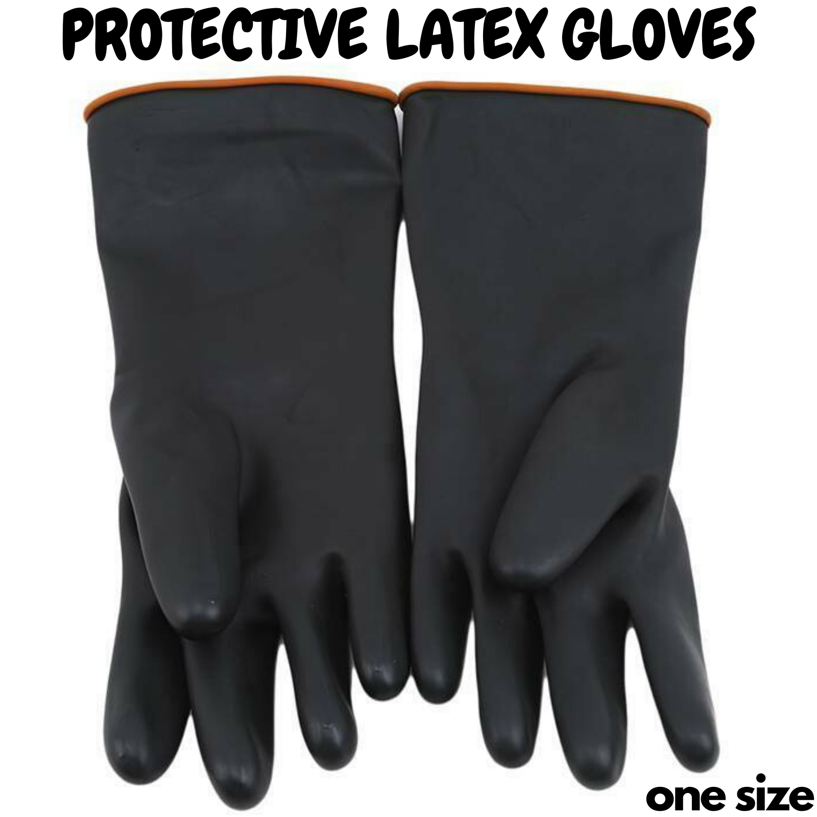 Latex Gloves Rubber PPE Industrial Anti Chemical Acid Heavy Duty Work - SuperSaverAU - view 5