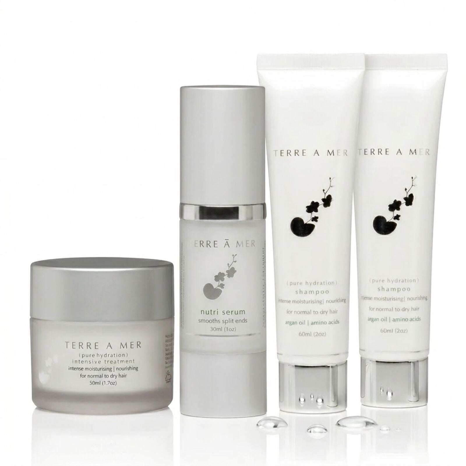 Terre A Mer Pure Hydration Keratin Aftercare Travel Kit 4 Piece Hair Care Set