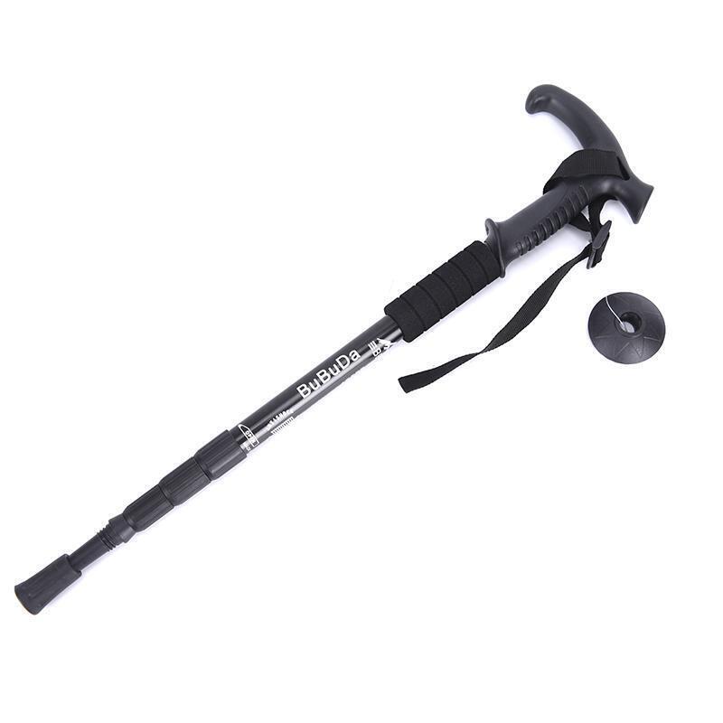 HIKING TREKKING POLE Antishock Adjustable Cane 27.5" to 55.5" Black - SuperSaverAU - view 1