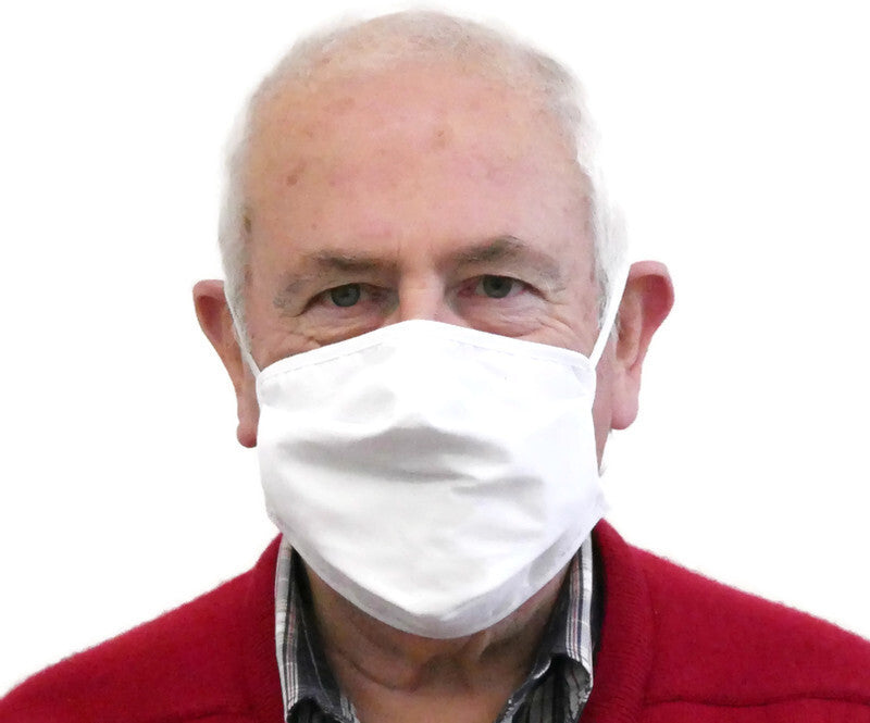 TIGERPLAST Fabric Face Mask Washable Reusable Mask Protect Anti-Microbial Mouth Cover - White - SuperSaverAU - view 3