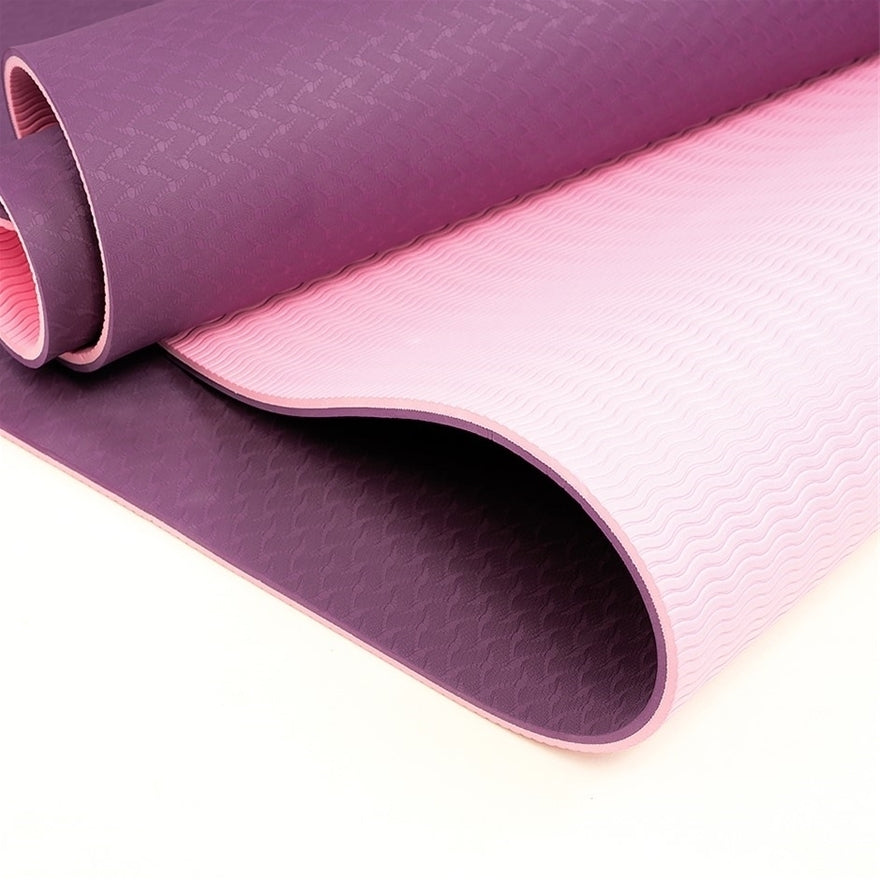 Premium Non-Slip TPE Yoga Mat with Carry Strap - Assorted Colours, 183 x 61 x 0.6cm