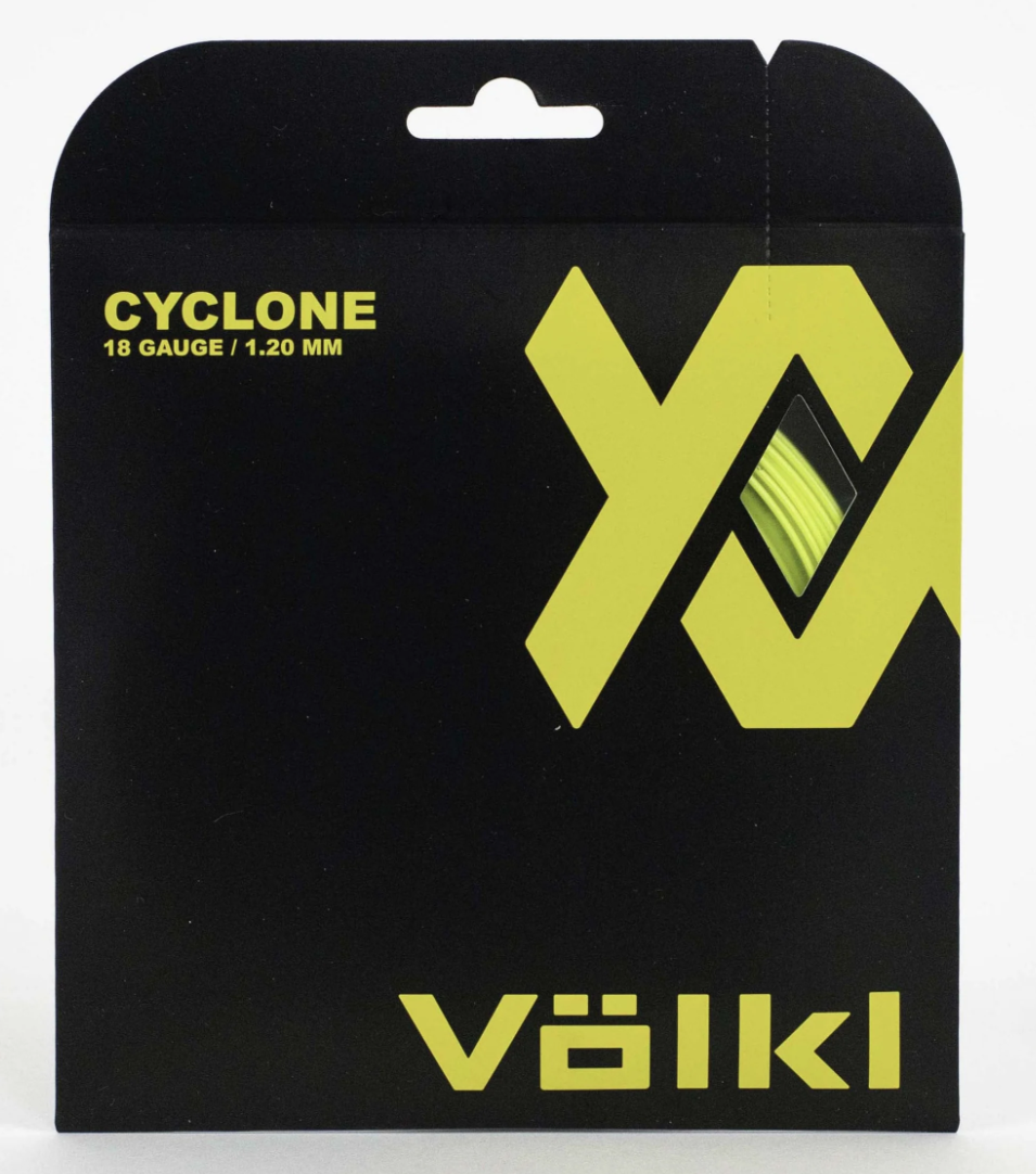 Volkl Cyclone Ten-Sided Co-Poly Tennis String 18G 1.20mm - Neon Yellow