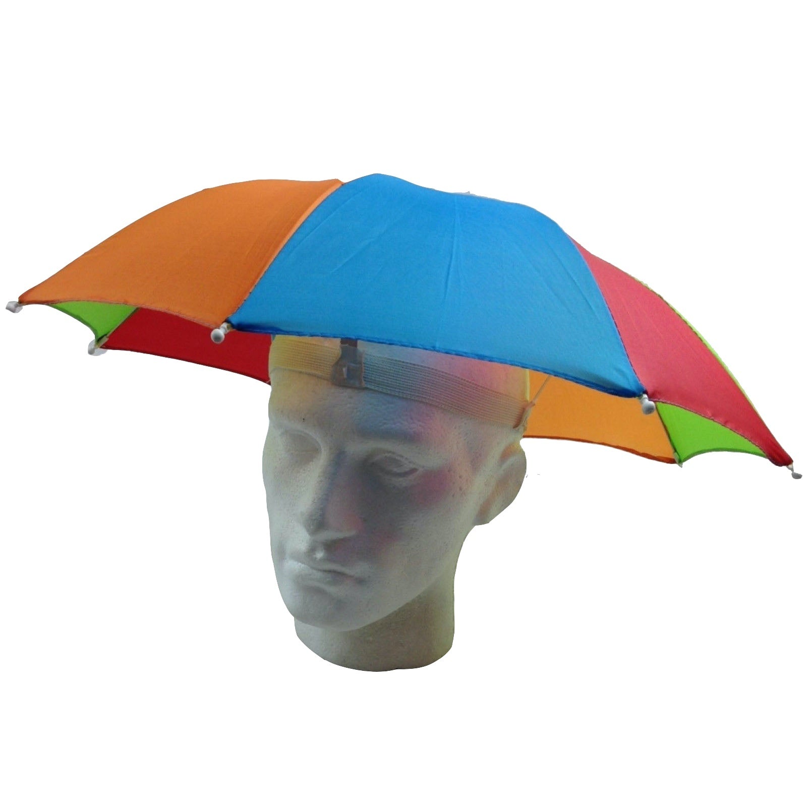 2-pc-Set Rainbow Umbrella Hat + 70s Fake Moustache Costume Props Novelty Fancy - SuperSaverAU - view 3