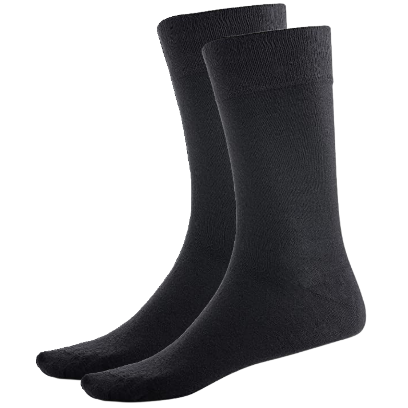 Premium 1 Pair Black Bamboo Crew Business Socks 6-11
