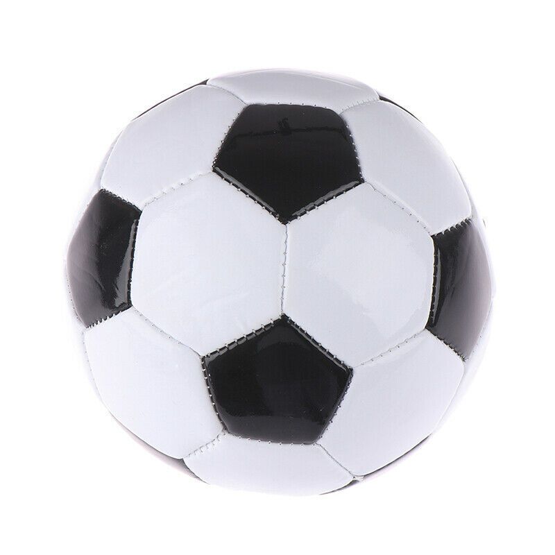 Premium Classic Machine-Sewn PVC Soccer Ball - Black/White, Size 5
