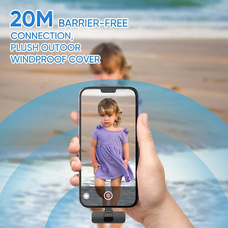 Hridz K31 3-in-1 Wireless Mini Microphone for iOS Android and Camera