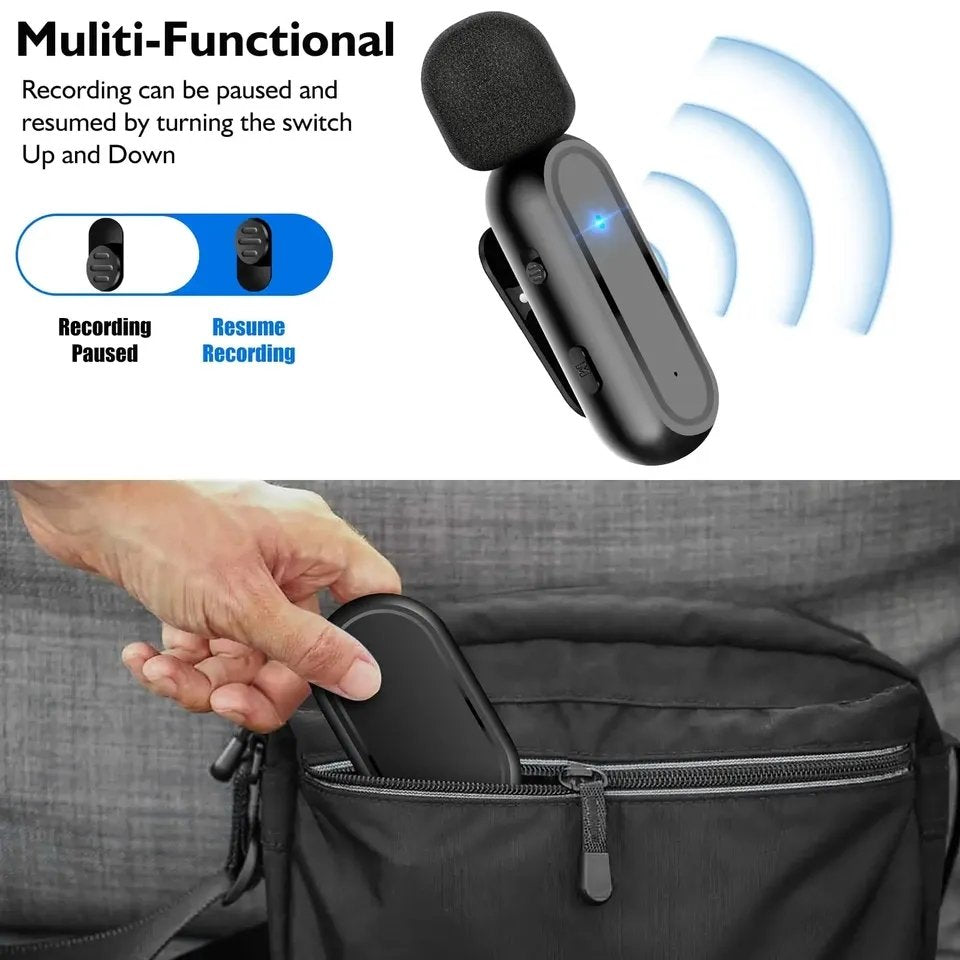 HRIDZ Wireless Lavalier Microphone for iPhone & iPad