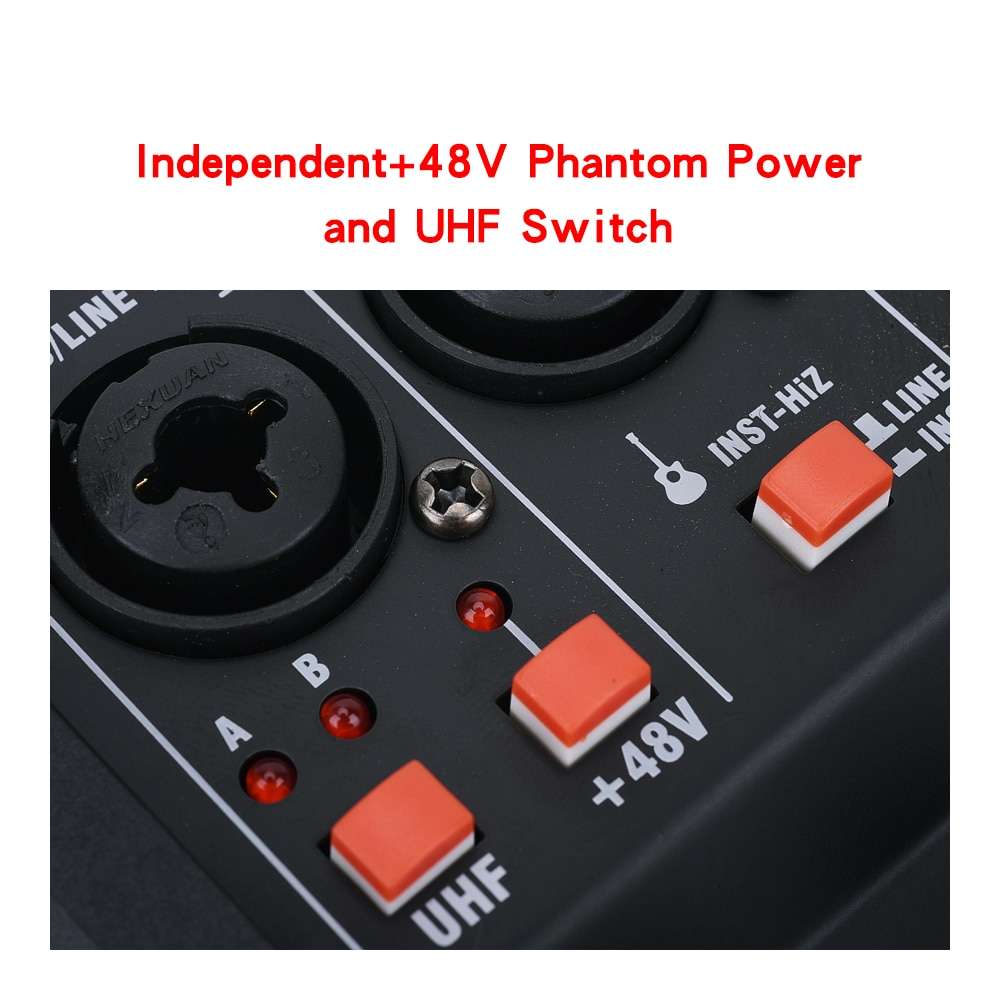 HRIDZ EMC-G04 Audio Mixer with UHF Wireless Microphones