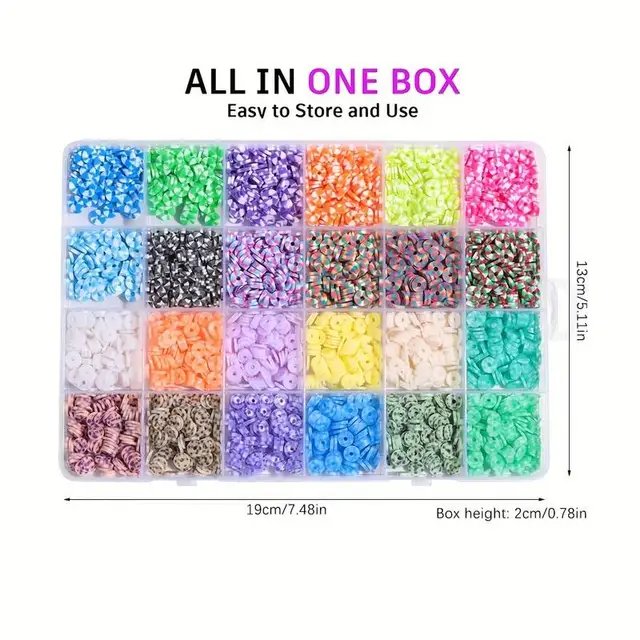 10800pcs Clay Beads Jewelry Making Kit - 72 Colors Heishi Spacer Beads - SuperSaverAU - view 4